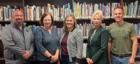 Picture of the five Manvel School Board members